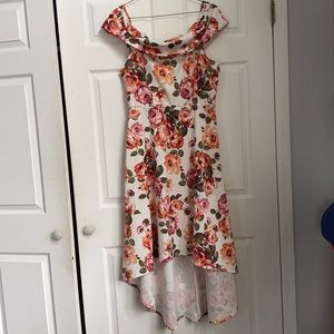 Floral high-low dress